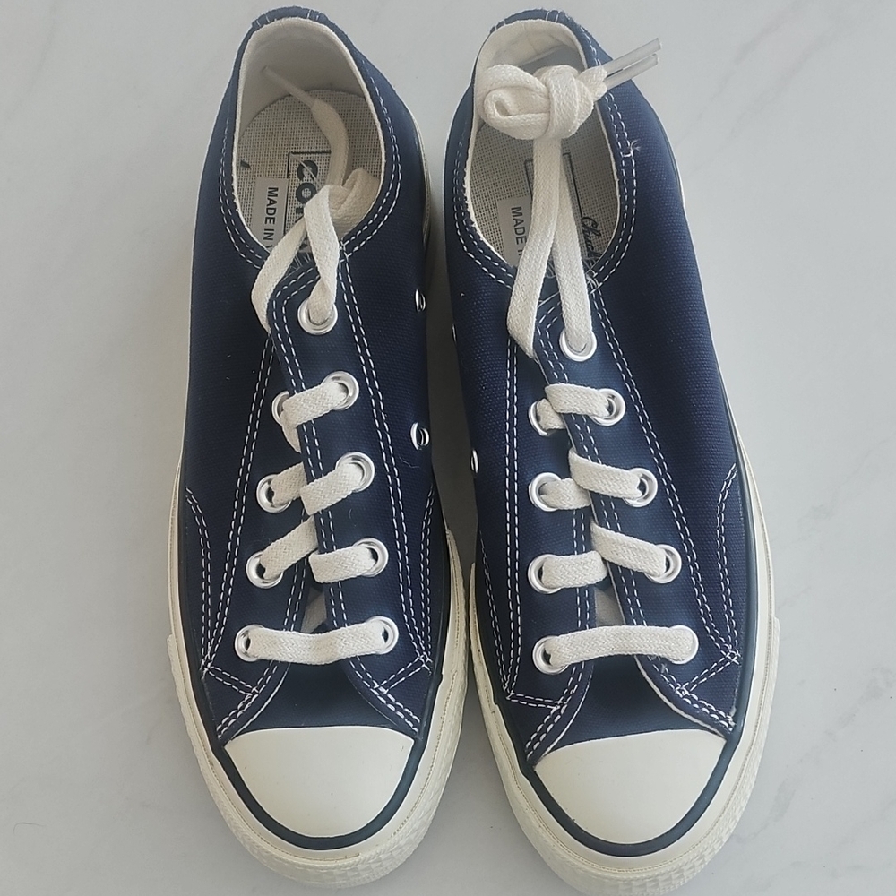 Converse Kids Dark Blue Canvas Sneakers